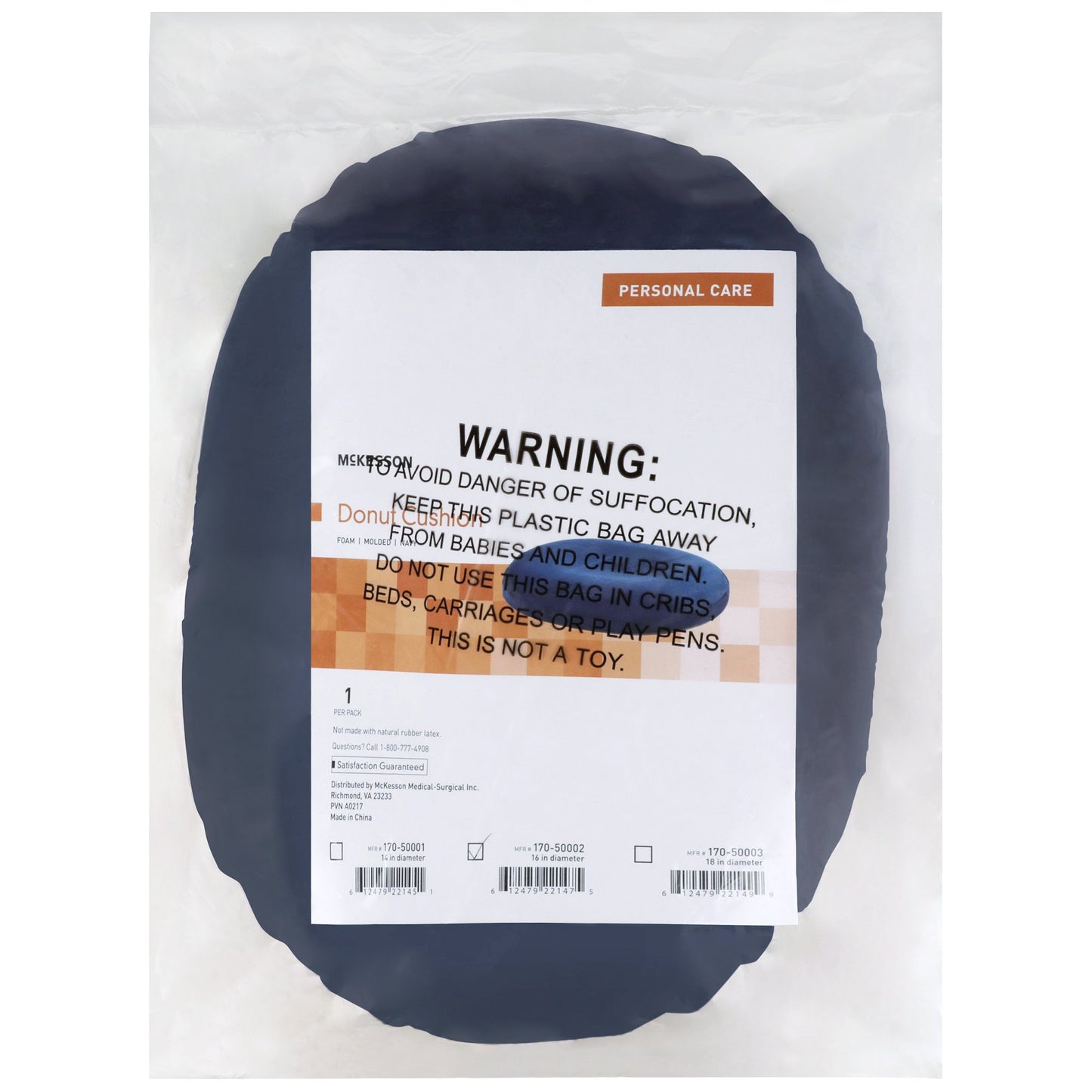 McKesson Donut Seat Cushion 16 Inch Diameter Molded Foam (1065583_EA)