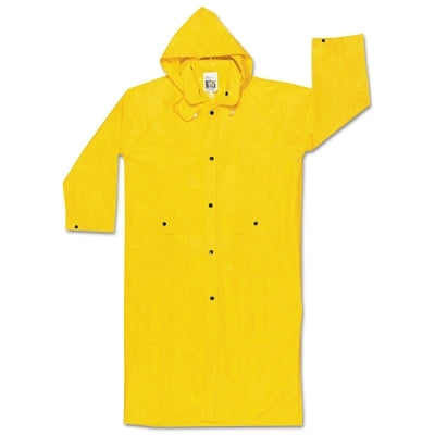 MCR Safety Wizard Raincoat, 0.28 mm, PVC/Nylon, Yellow, 2X-Large (611-300CX2)