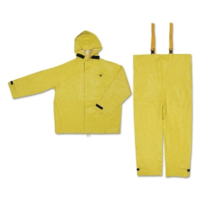 MCR Safety Hydroblast Suit Jacket with Attached Hood and Bib Pants, 0.35 mm, Neoprene/Nylon, Yellow, 2X-Large (611-8402X2)