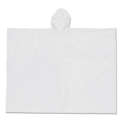 MCR Safety Schooner Poncho, 0.10 mm PVC Film, Clear, One Size Fits All (611-O42)