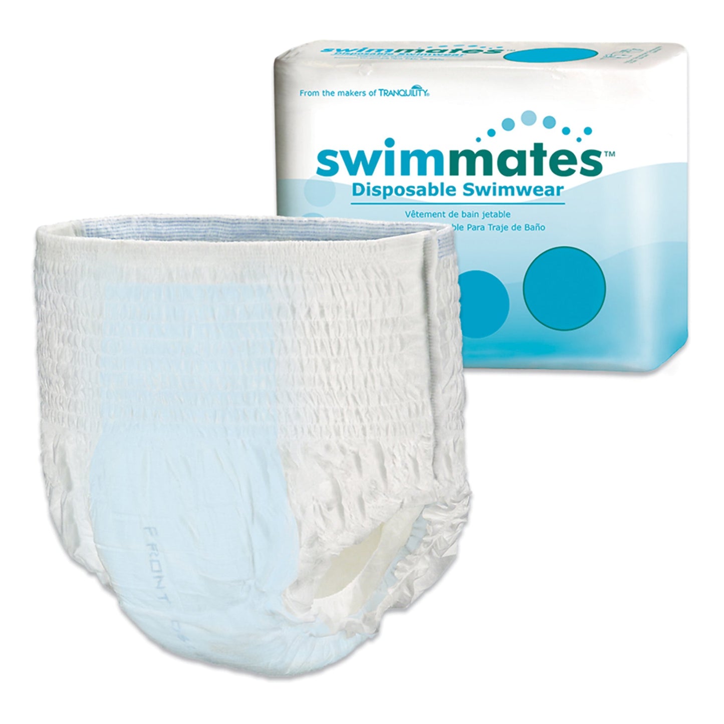 Swimmates™ Unisex Adult Bowel Containment Swim Brief Pull On with Tear Away Seams Large Disposable Moderate Absorbency (884133_BG)