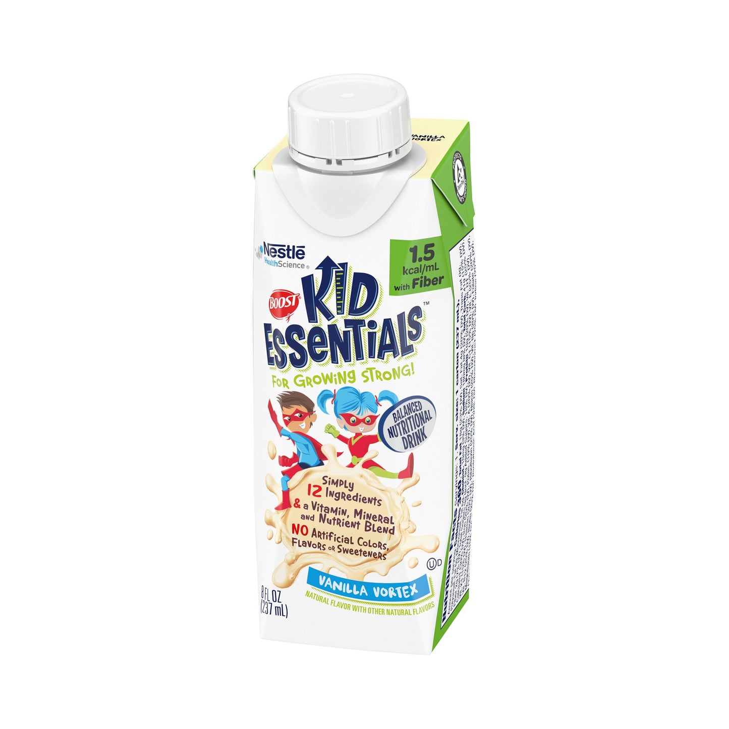 Boost® Kid Essentials™ 1.5 with Fiber Pediatric Oral Supplement Vanilla Vortex Flavor 8 oz. Carton Liquid Vitamins / Minerals (1178512_EA)