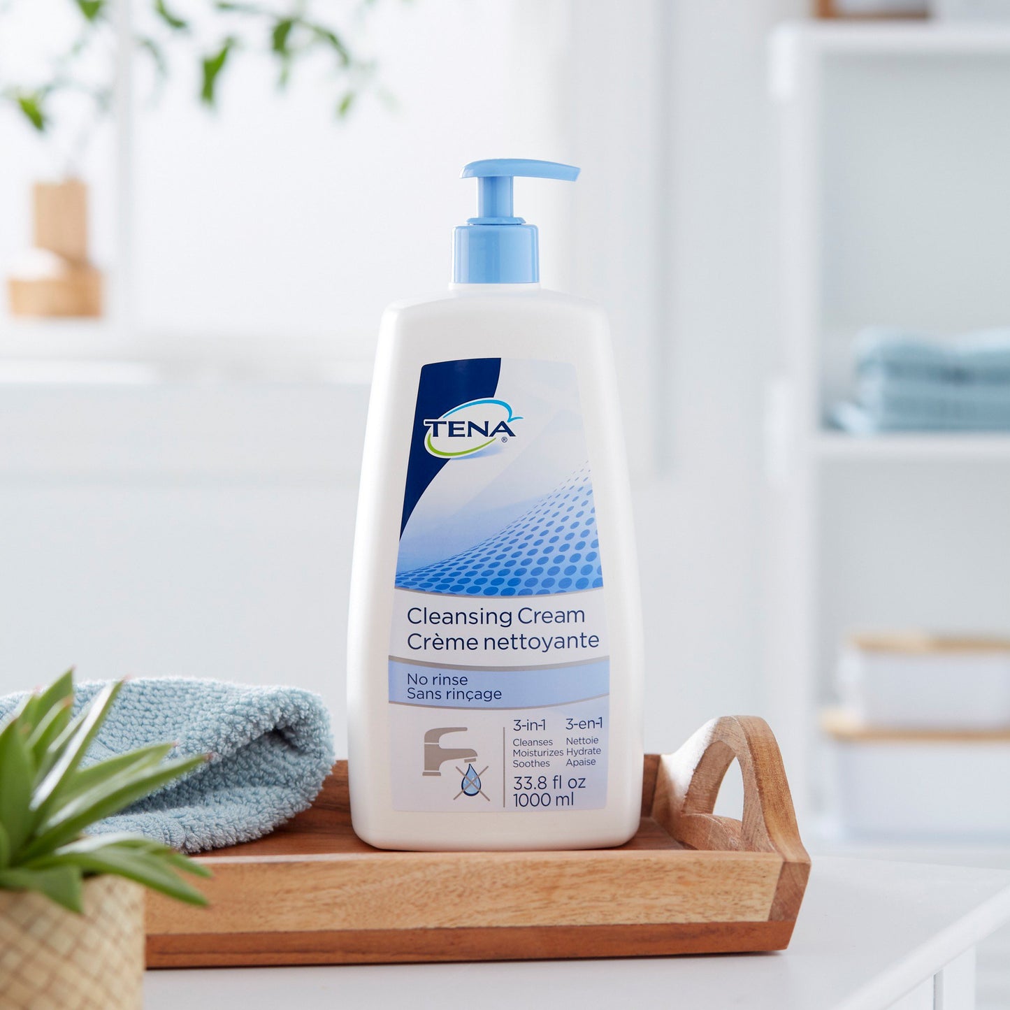 TENA® ProSkin™ Cleansing Cream Rinse-Free Body Wash Cream 33.8 oz. Pump Bottle Mild Scent (931630_CS)