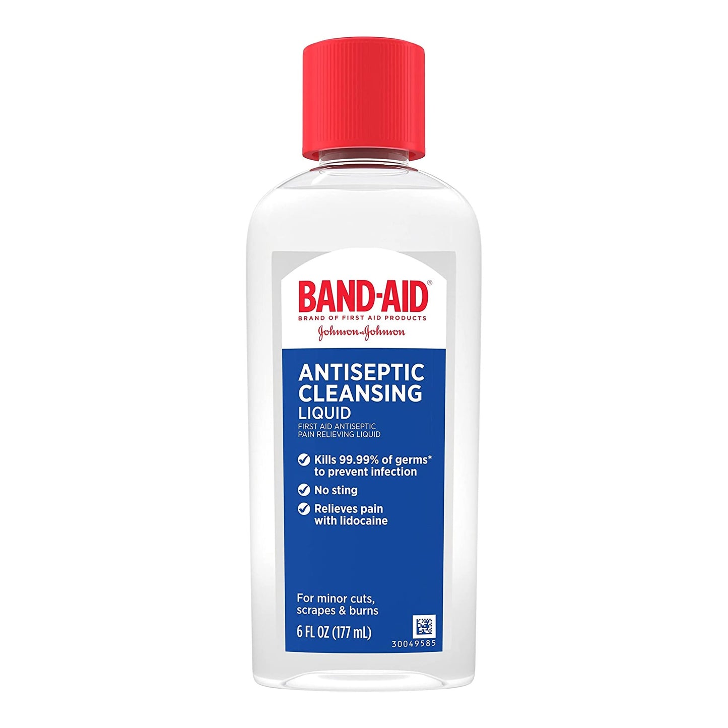 Band-Aid® Pain Relieving Antiseptic BZK (Benzalkonium Chloride) / Lidocaine HCl Liquid 6 oz. Bottle (1228822_EA)