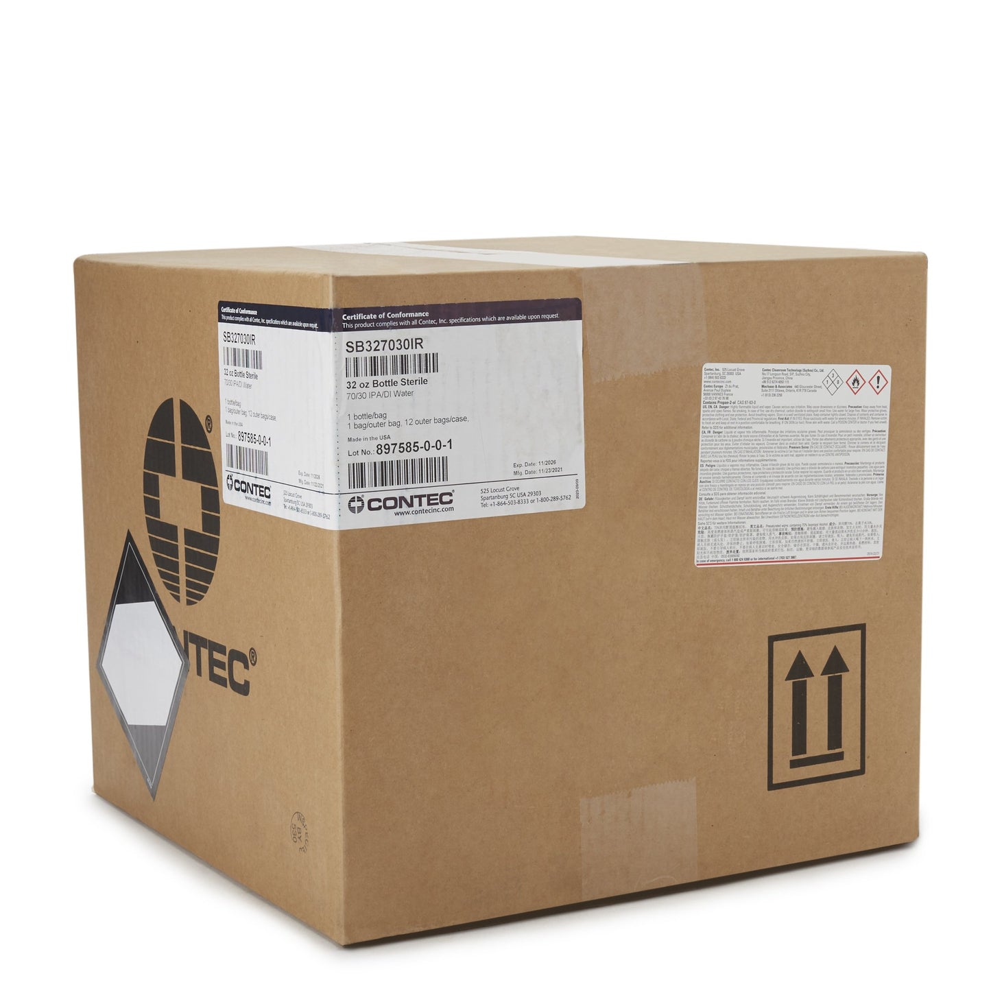 Contec® Sterile 70% IPA Surface Disinfectant Cleaner Alcohol Based Trigger Spray Liquid 32 oz. Bottle Alcohol Scent Sterile (885444_CT)