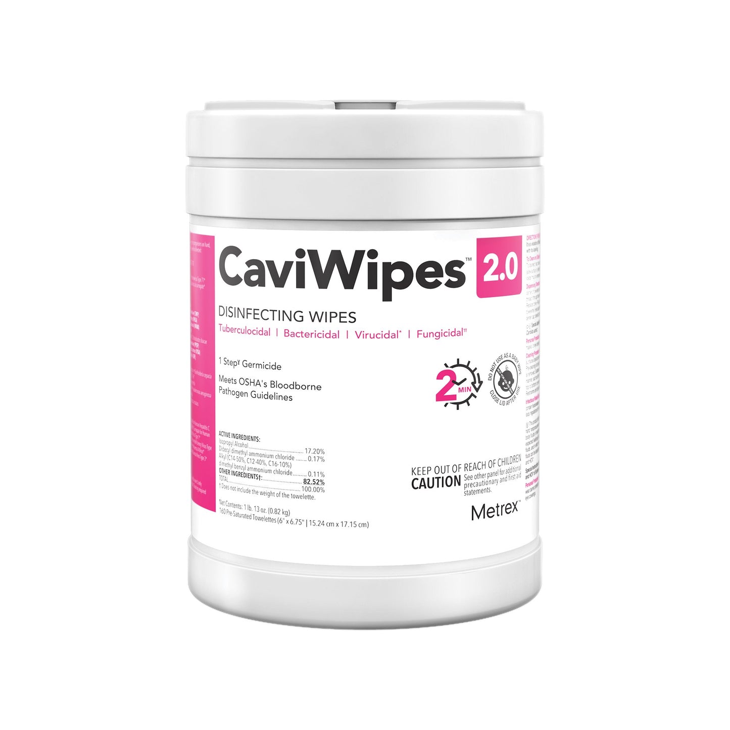 CaviWipes™ 2.0 Surface Disinfectant Premoistened Manual Pull Wipe 160 Count Canister Alcohol Scent NonSterile (1190688_EA)