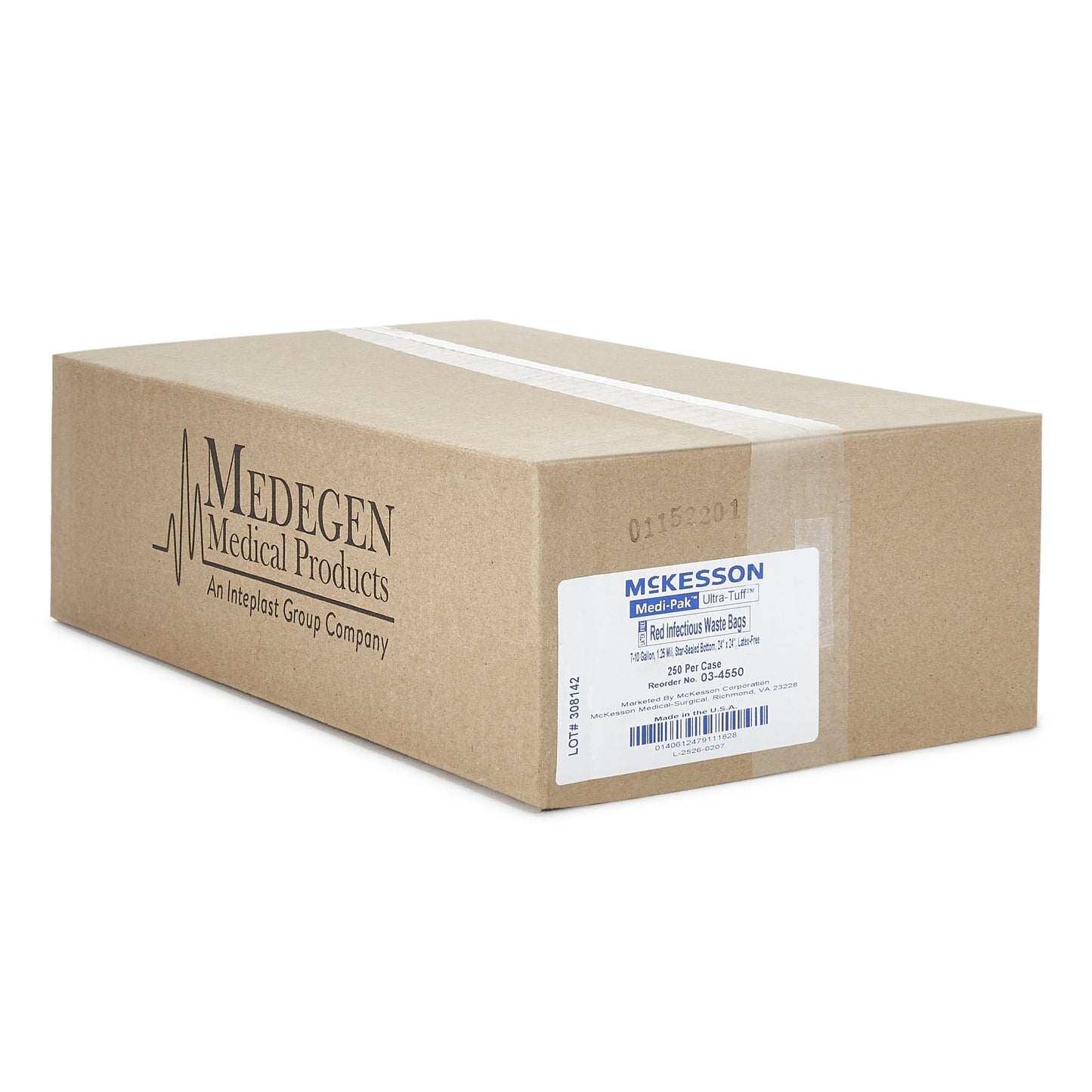 McKesson Biohazard Waste Bag Biohazard Symbol / Infectious Waste 7 to 10 gal. Red 24 X 24 Inch (185449_CS)