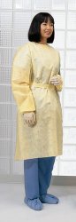 Cardinal Protective Procedure Gown One Size Fits Most Yellow NonSterile Not Rated Disposable (534597_PK)