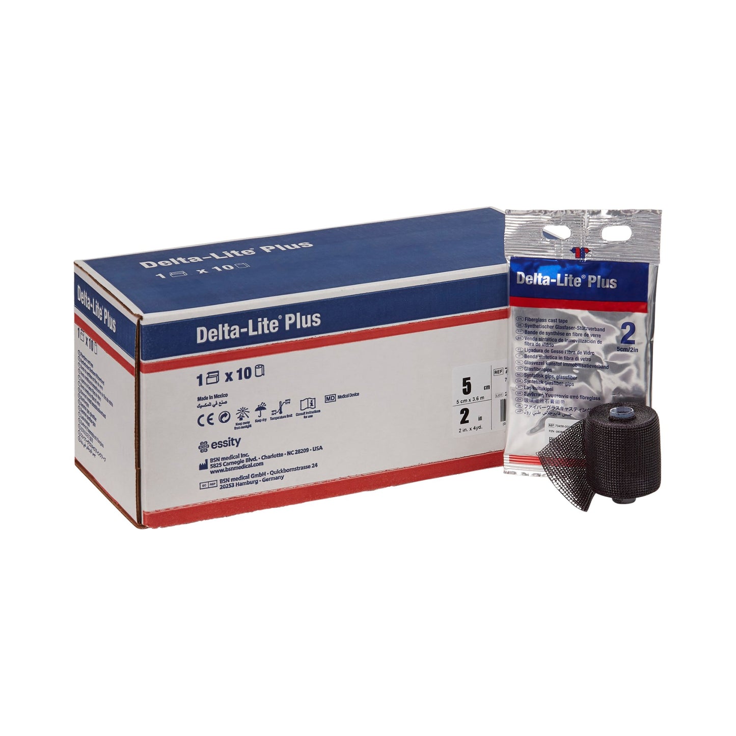 Delta-Lite® Plus Cast Tape 2 Inch X 12 Foot Fiberglass / Resin Black (653379_BX)