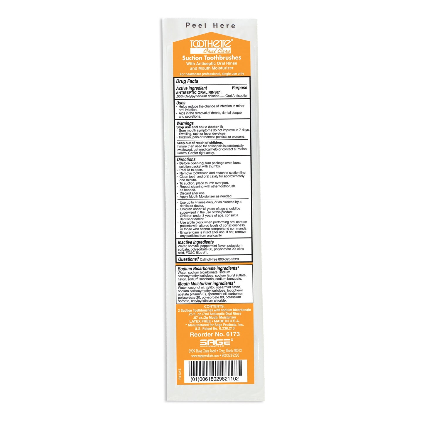 Toothette® Suction Toothbrush Kit NonSterile (463862_CS)