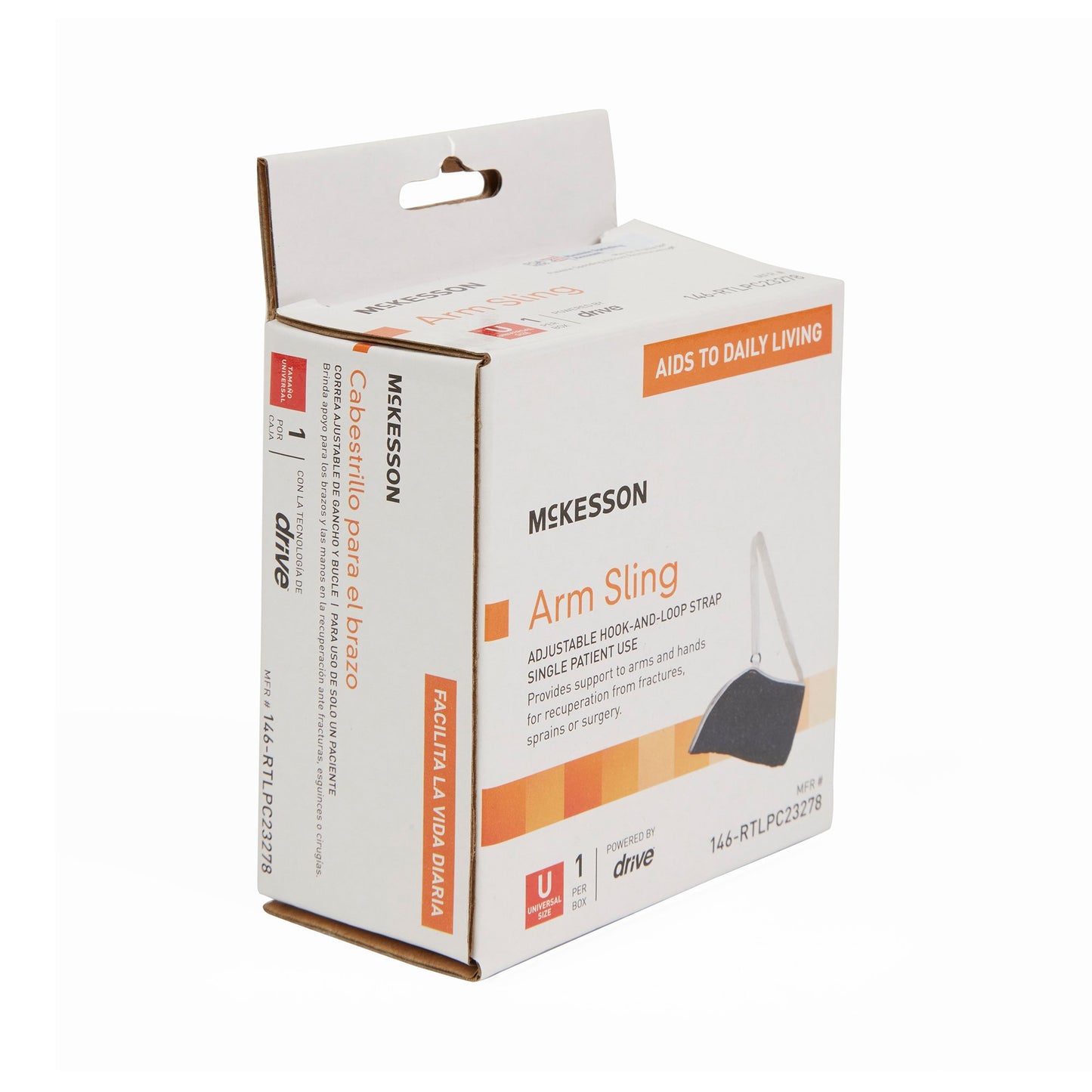 McKesson Arm Sling D-Ring / Hook and Loop Strap Closure One Size Fits Most (1103381_EA)