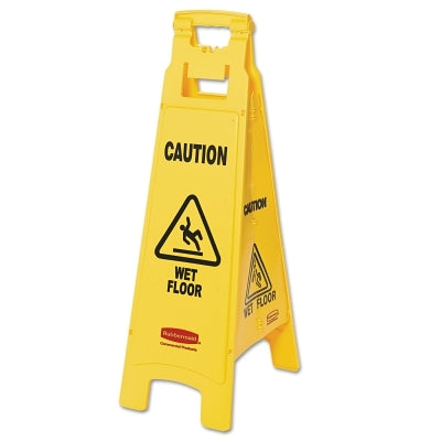 Rubbermaid Floor Safety Signs, Closed (Multi-Lingual), Yellow, 25X11 (640-FG611278YEL)