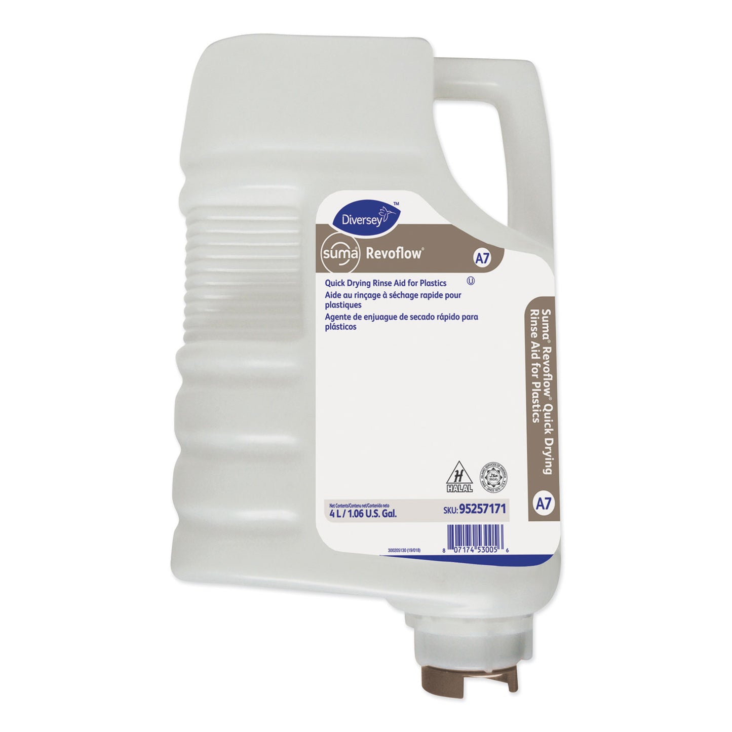 Diversey™ Suma Revoflow Quick Drying Rinse Aid, Unscented, 4 L Revoflow (DVS95257171)