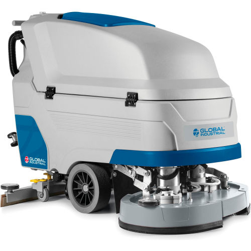 Global Industrial Auto Floor Scrubber with Traction Drive, 34" Cleaning Path (WB641840)