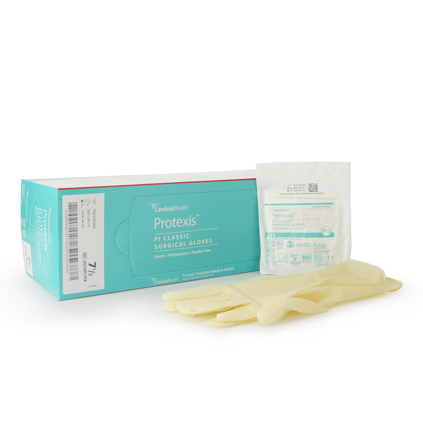 Protexis™ PI Classic Surgical Glove Size 7.5 Sterile Polyisoprene Standard Cuff Length Smooth Ivory Not Chemo Approved (807215_PR)