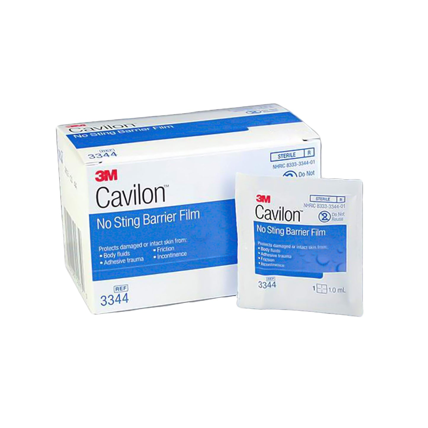 3M™ Cavilon™ No Sting Skin Barrier Wipe 35 to 65% Strength Hexamethyldisiloxane / Isooctane / Acrylate Terpolymer / Polyphenylmethylsiloxane Individual Packet Sterile (1050201_BX)