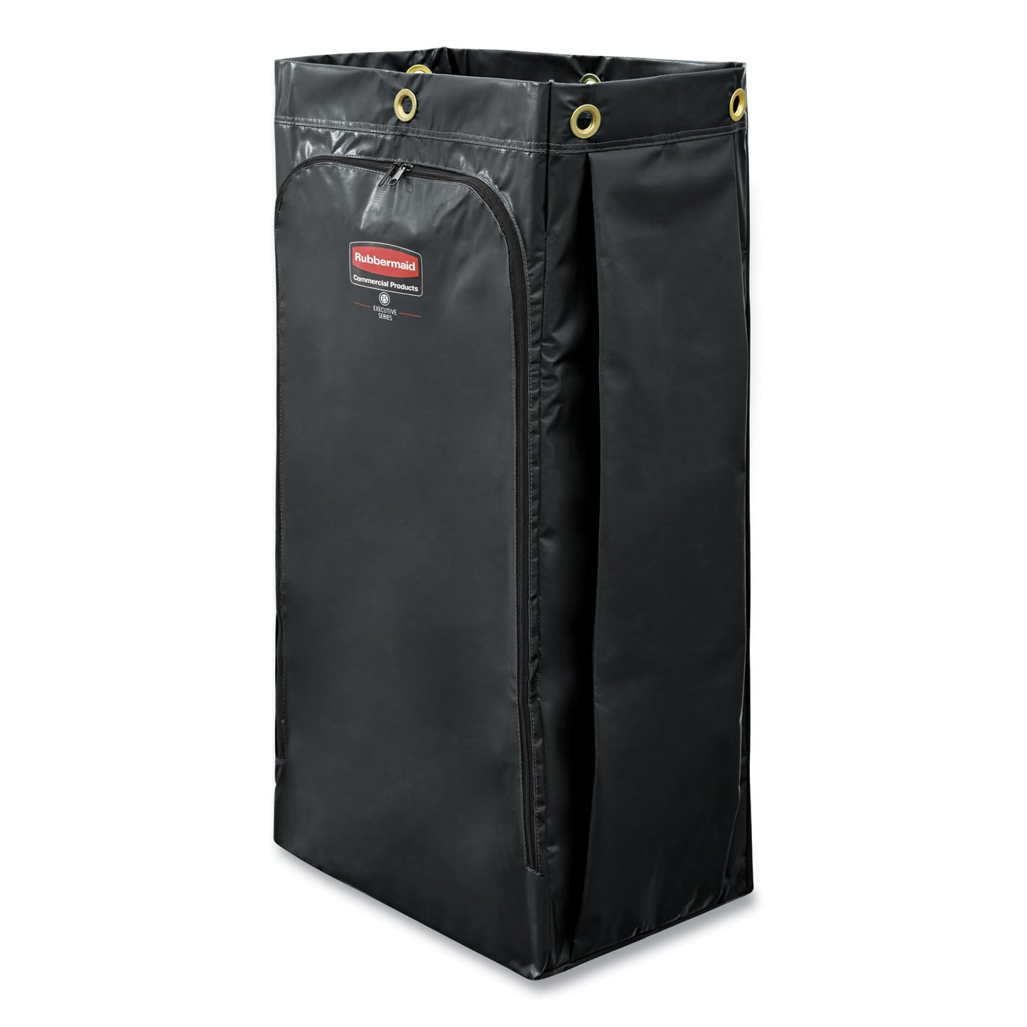 Rubbermaid® Commercial Replacement Executive Vinyl Bag for Rubbermaid Commercial High-Capacity Cleaning Carts, 34 gal, Black, 4/Carton (RCP1966886)
