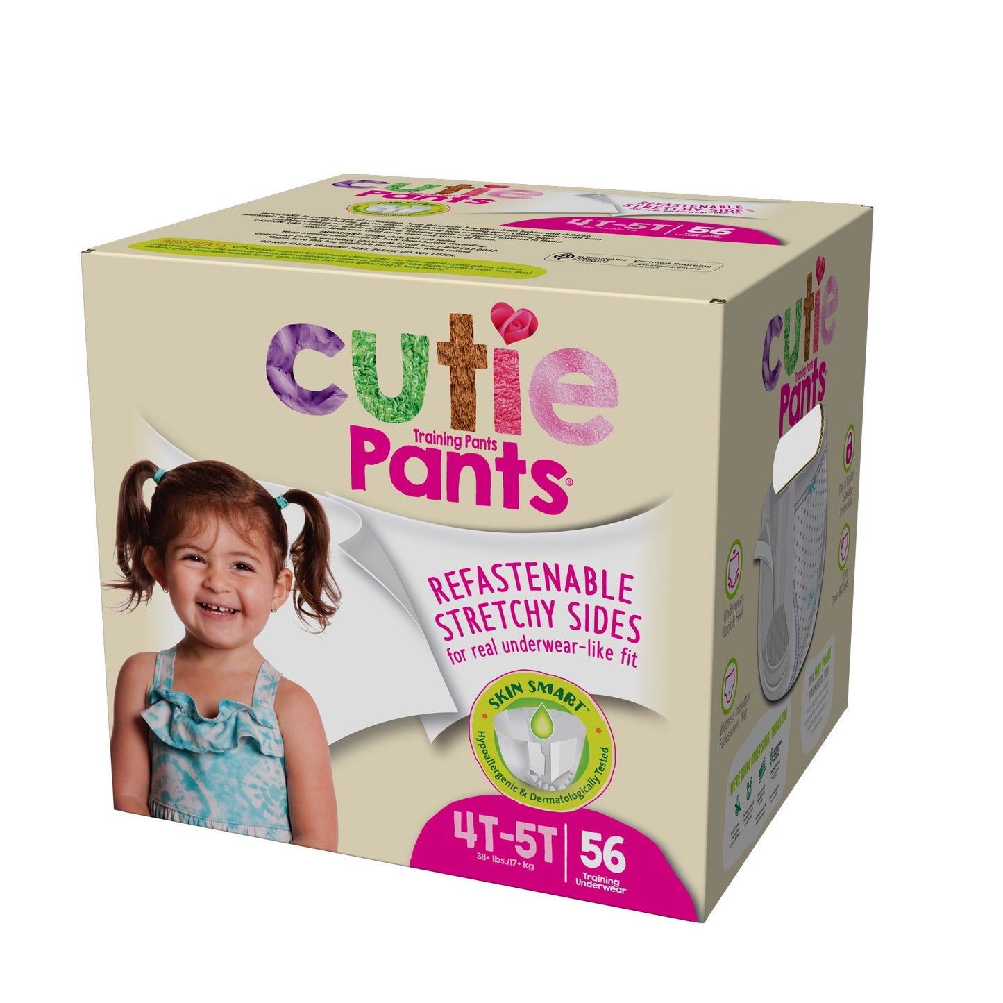 Cutie Pants® Female Toddler Training Pants Size 4T to 5T Disposable Heavy Absorbency (831582_CS)