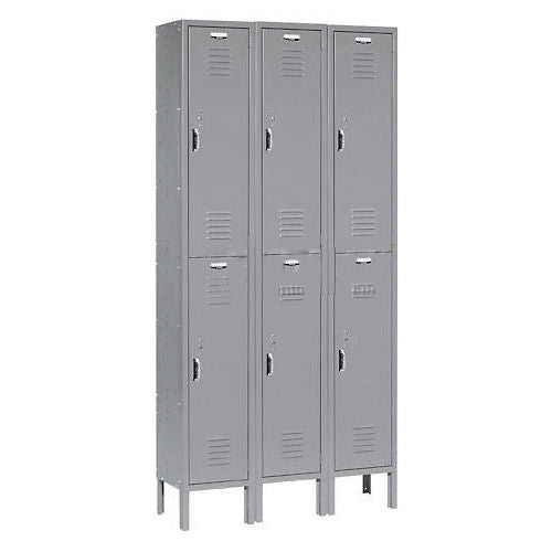 Global Industrial Paramount 2-Tier 6 Door Locker, 36"W x 12"D x 78"H, Gray, Assembled (WB652175GY)