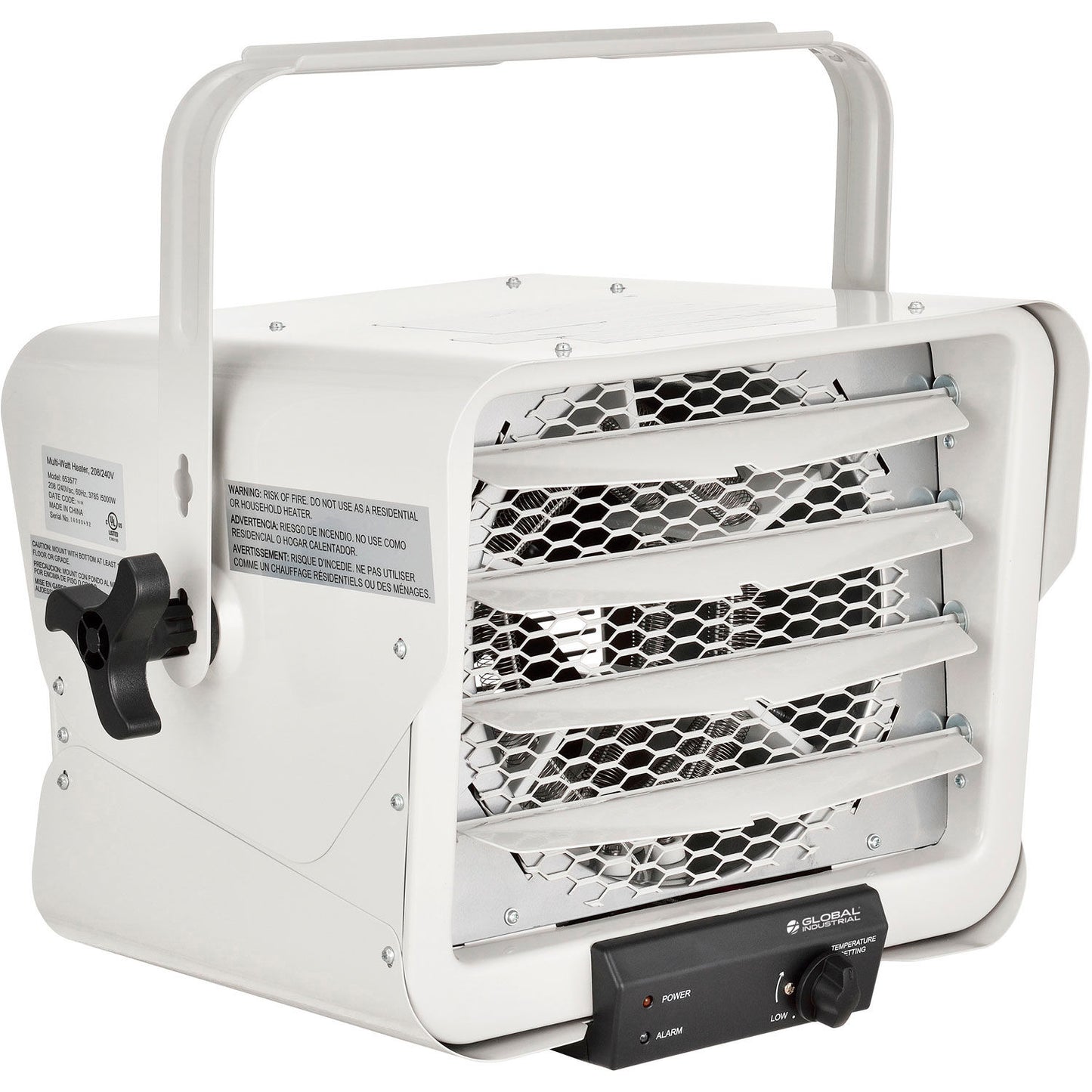 Global Industrial Unit Heater, Horizontal Downflow, Multi-Watt, 5000-1881W, 208-240V (WB653577)