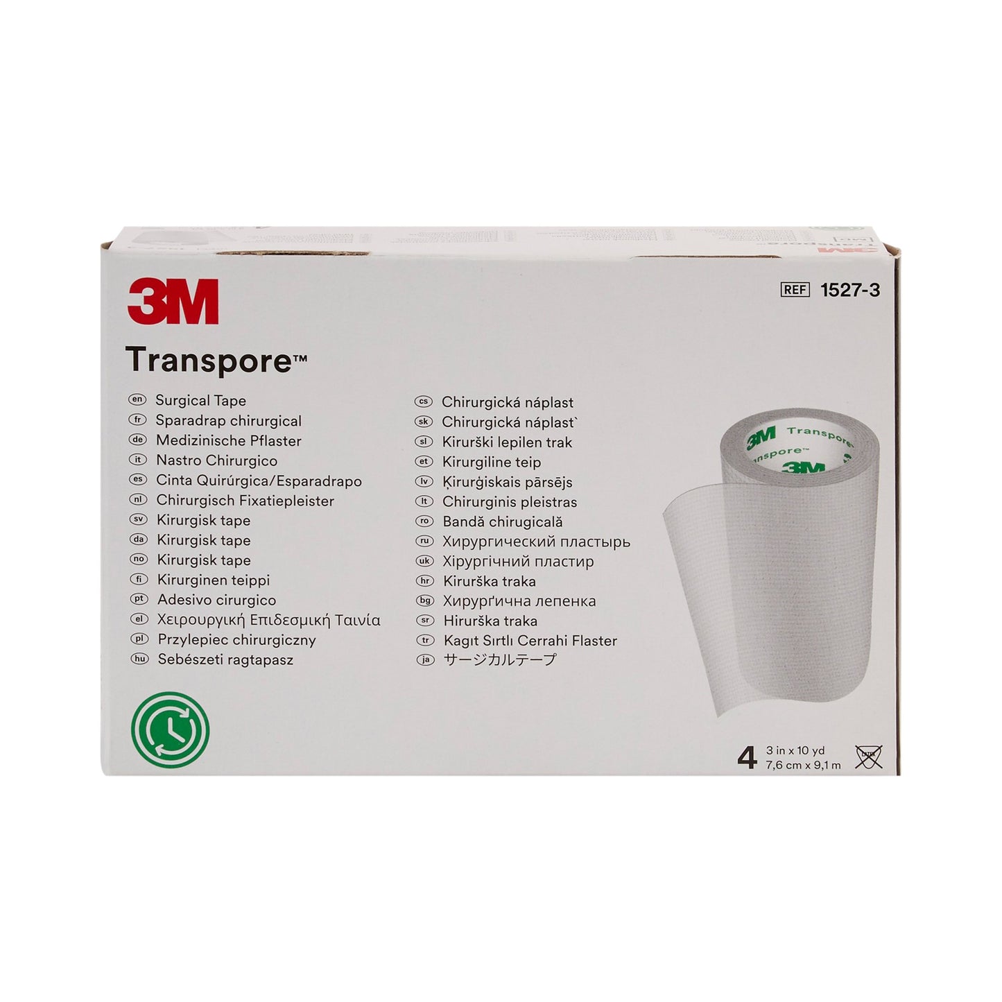 3M™ Transpore™ Medical Tape Transparent 3 Inch X 10 Yard Plastic NonSterile (5765_BX)
