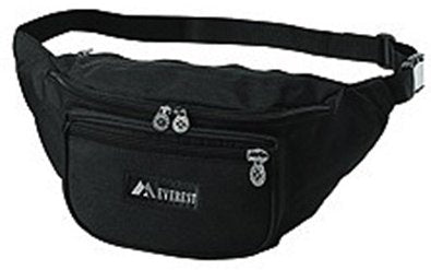 Everest Trading Corp Fanny Pack Black Polyester 13.5 X 5.5 X 3.5 Inch (734623_EA)