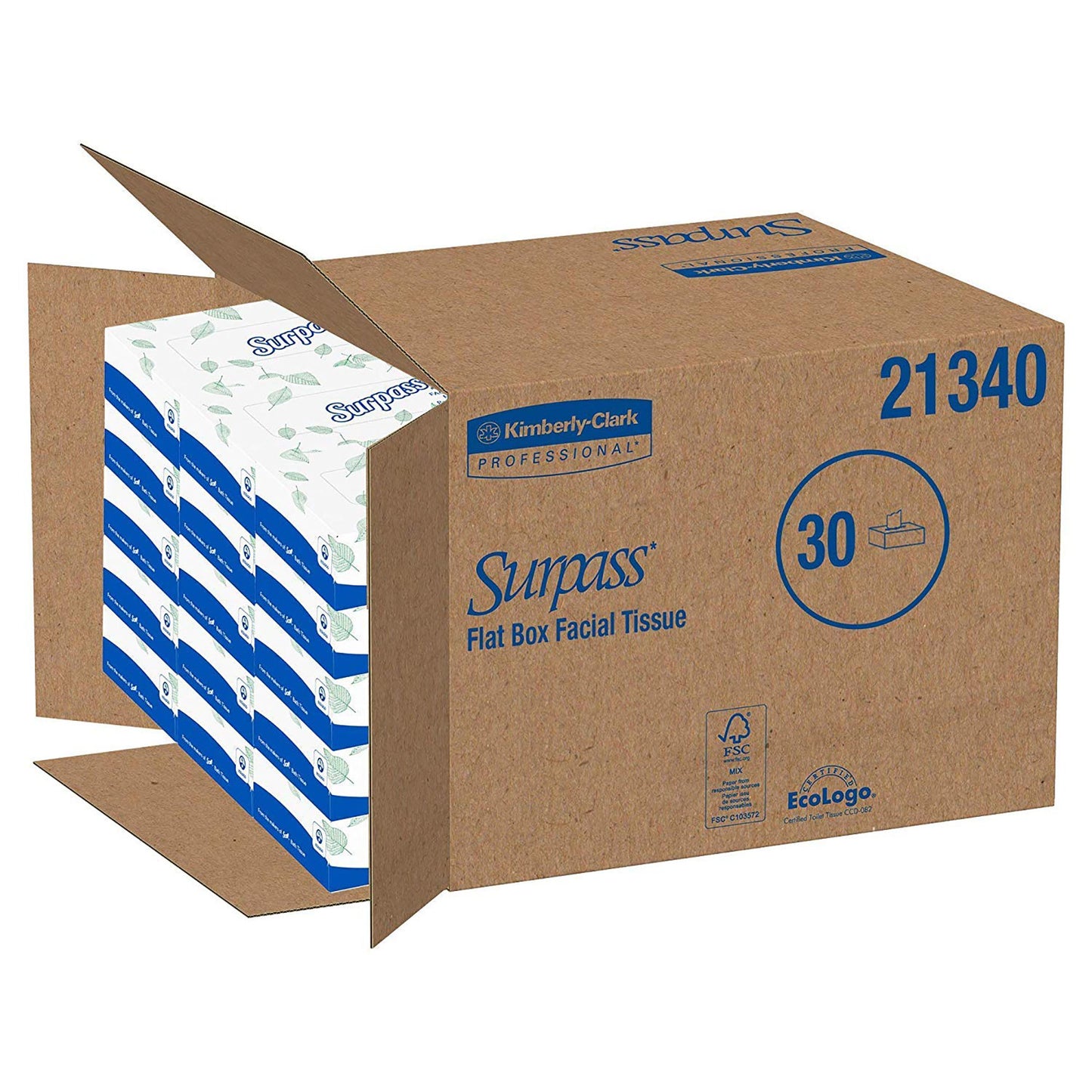 Surpass Facial Tissue White 8 X 8-2/5 Inch 100 Count (333758_BX)