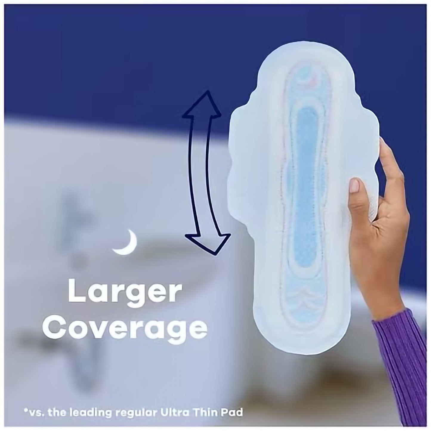 Always® Ultra Thin Feminine Pad Overnight / With Wings Heavy Absorbency (1232985_CS)