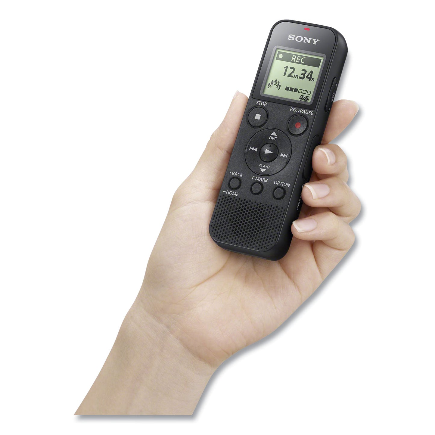 Sony® ICD-PX370 Digital Voice Recorder, 4 GB, Black (SONICDPX370)