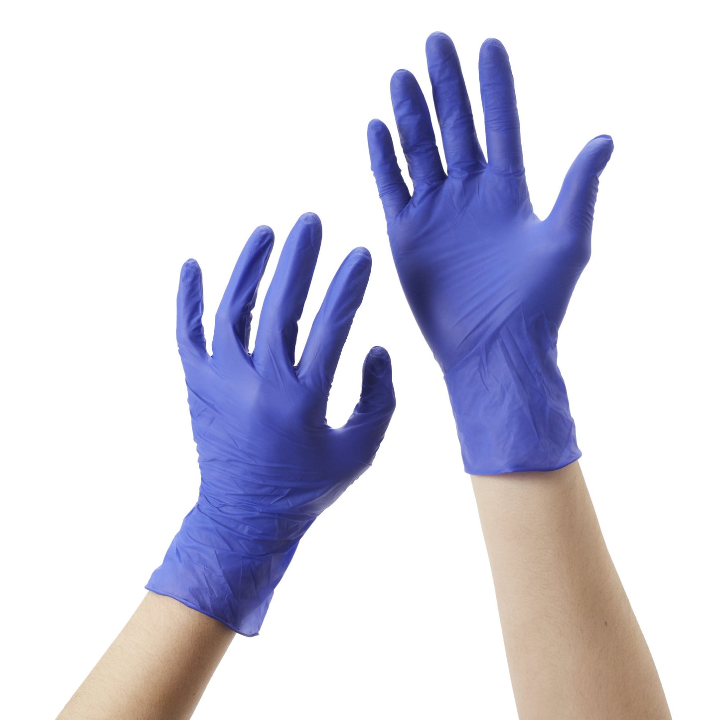 McKesson Confiderm® 3.0 Exam Glove Large NonSterile Nitrile Standard Cuff Length Textured Fingertips Blue Not Rated (957803_BX)