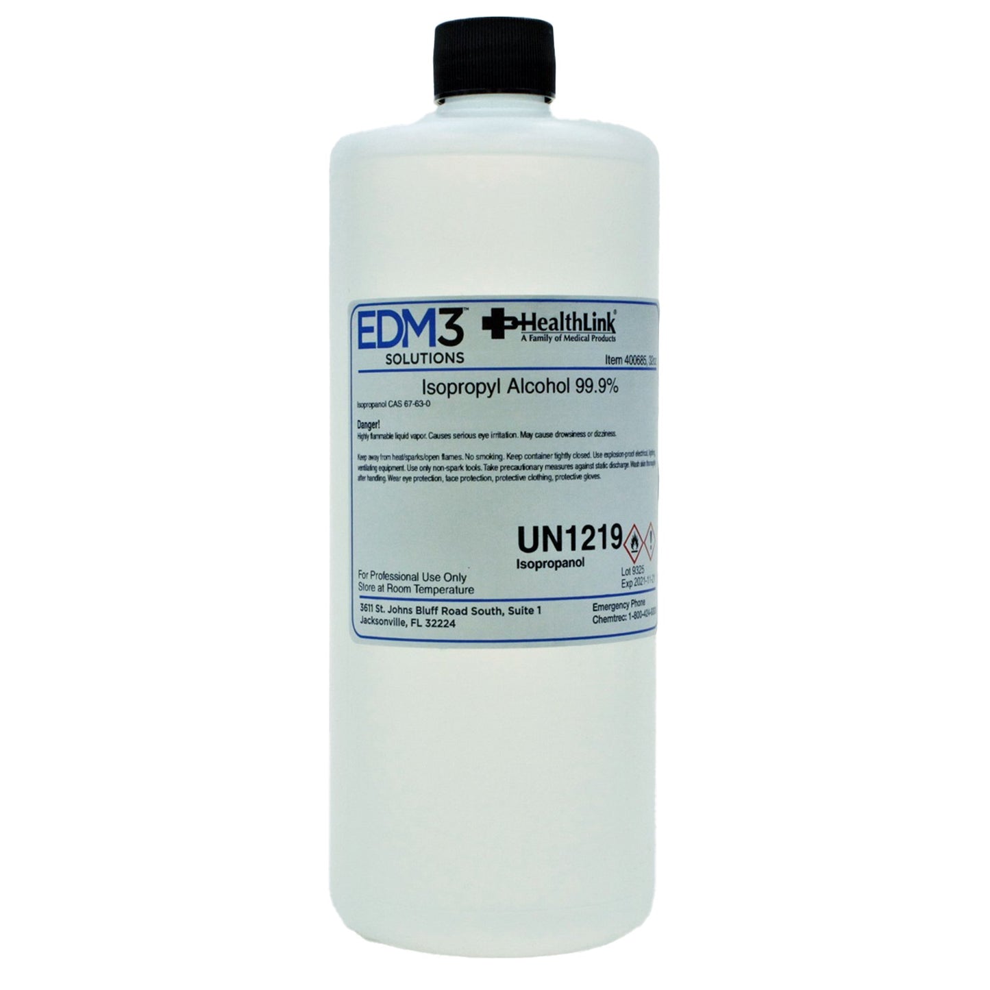 EDM 3 LLC Histology Reagent Isopropanol ACS Grade 99% 32 oz. (863410_EA)