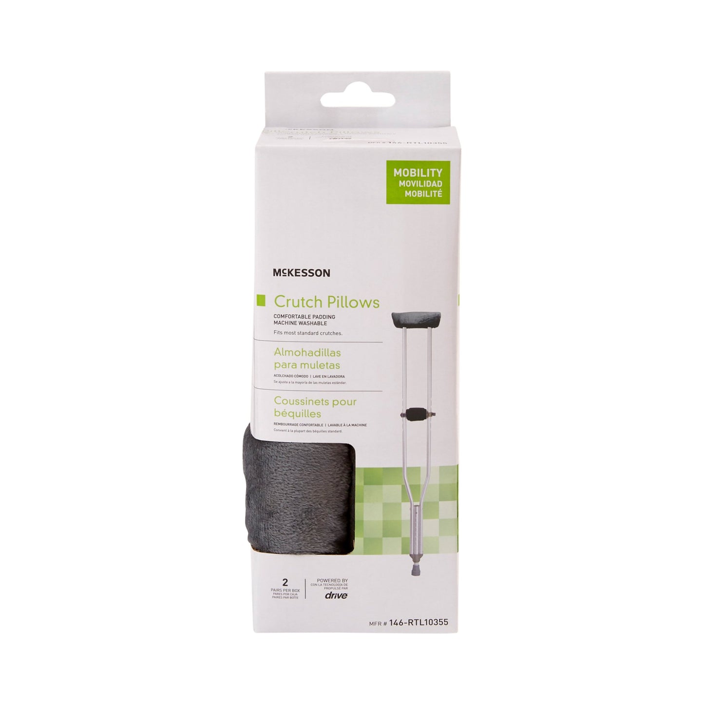 McKesson Crutch Pillow For Underarm Crutch (1095262_BX)