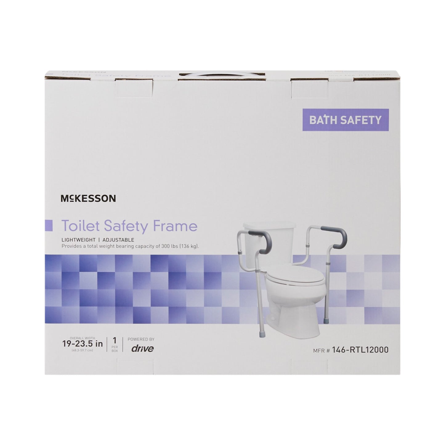 McKesson Toilet Safety Rail Gray Aluminum (1103368_CS)