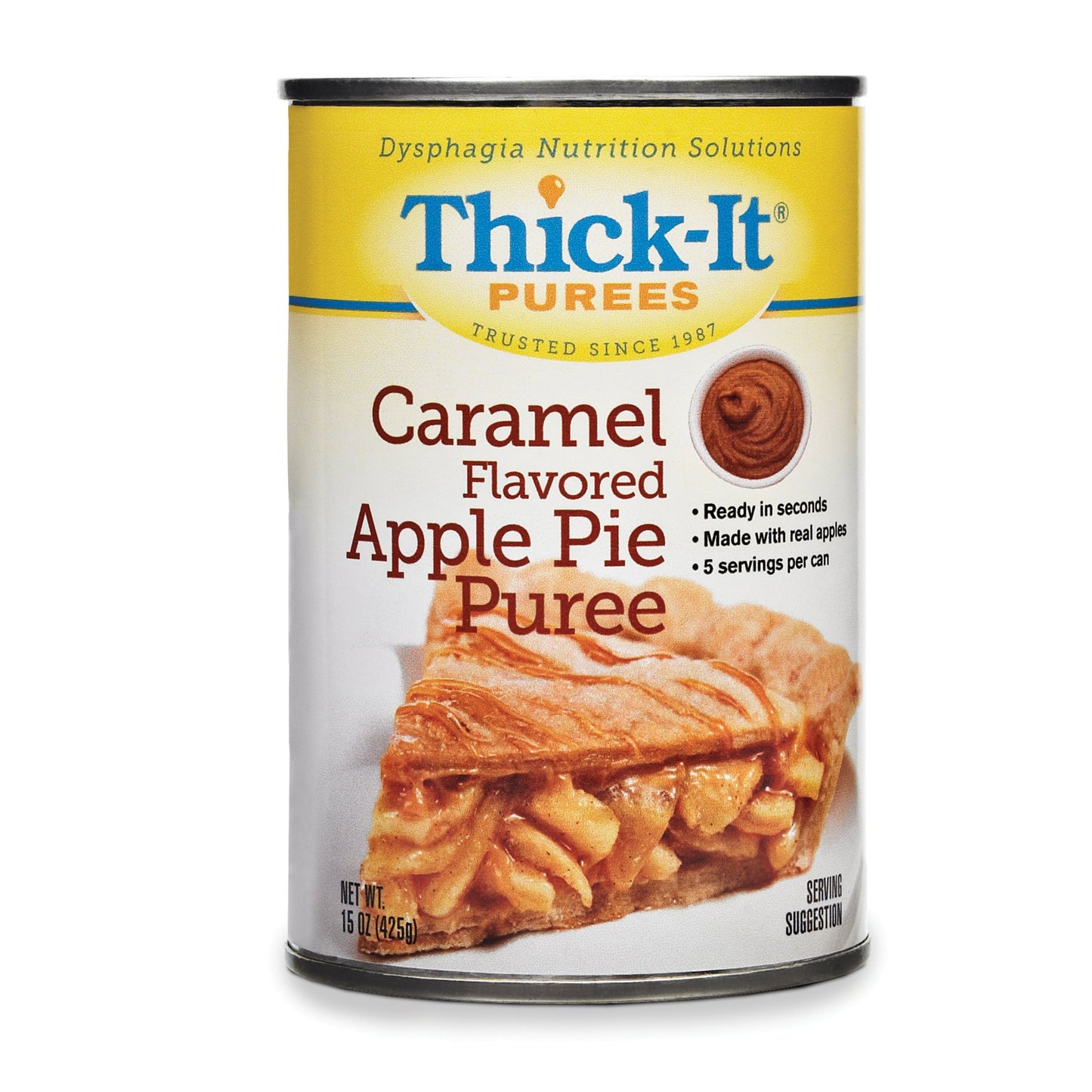 Thick-It® Thickened Food 15 oz. Can Caramel Apple Pie Flavor Puree IDDSI Level 4 Extremely Thick/Pureed (763381_EA)