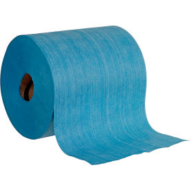 Global Industrial Quick Rags Heavy Duty Jumbo Roll, Blue, 475 Sheets/Roll, 1 Roll/Case (WB670204)