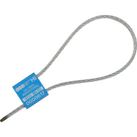 Global Industrial Metal Cable Seal, 1/8"x12"L, Blue, 50/Pack (WB670490BL)