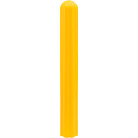 Global Industrial Ribbed Bollard Sleeve, 6" Dia. x 56"H, Yellow (WB670523YL)