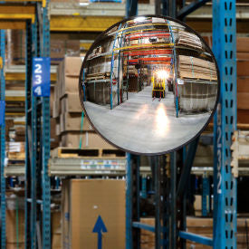 Global Industrial Round Acrylic Convex Mirror, Indoor, 26" Dia., 160° Viewing Angle (WB670547)