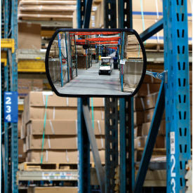 Global Industrial Roundtangular Acrylic Convex Mirror, Indoor, 12"x18",160° Viewing Angle (WB670550)