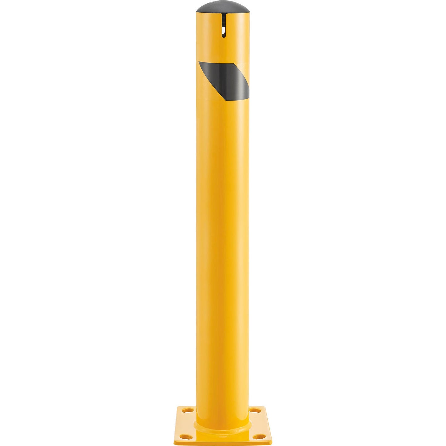 Global Industrial Steel Safety Bollard W/Chain Slots & Removable Cap, 4.5"D x 36"H (WB670584)