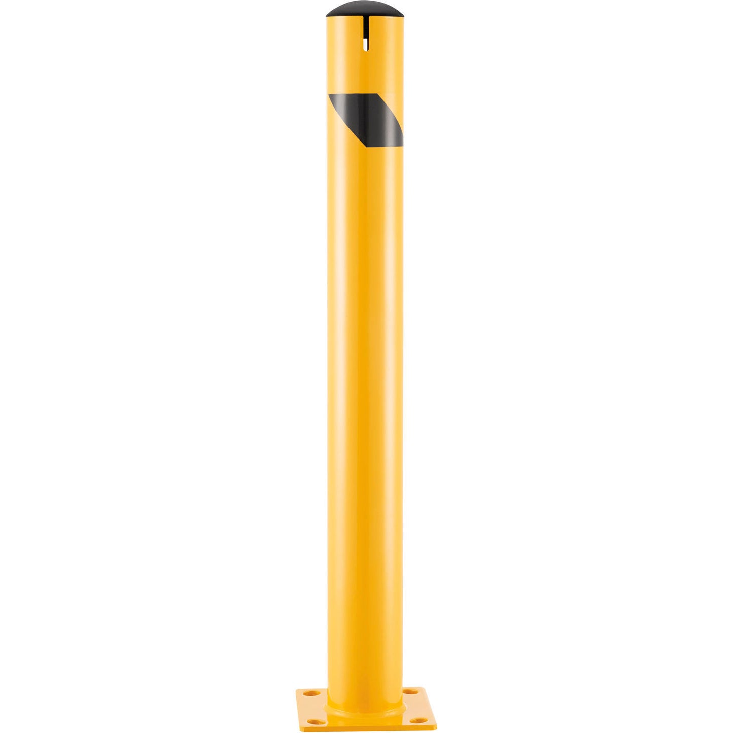 Global Industrial Steel Safety Bollard W/Chain Slots & Removable Cap, 4.5"D x 42"H (WB670585)