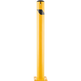 Global Industrial Steel Safety Bollard W/Chain Slots & Removable Cap, 4.5"D x 48"H (WB670586)