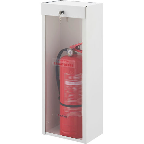 Global Industrial Fire Extinguisher Cabinet, Surface Mount, Lockable, Fits 10 Lbs. (WB670601)