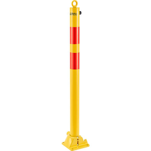 Global Industrial Collapsible Bollard, 2-1/2" Dia., 35-1/2" Extended Height, Yellow (WB670755)