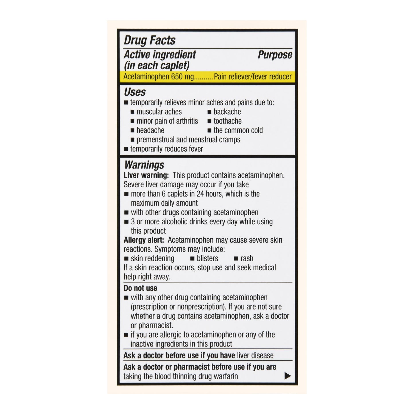 Foster & Thrive™ Pain Relief 650 mg Strength Acetaminophen Capsule 100 Per Bottle (1238931_BT)