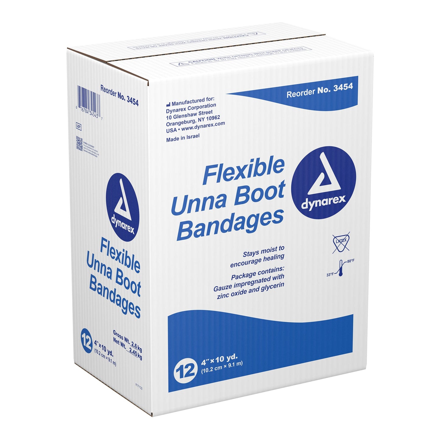 Dynarex® Unna Boot Zinc Oxide 4 Inch X 10 Yard (413292_EA)