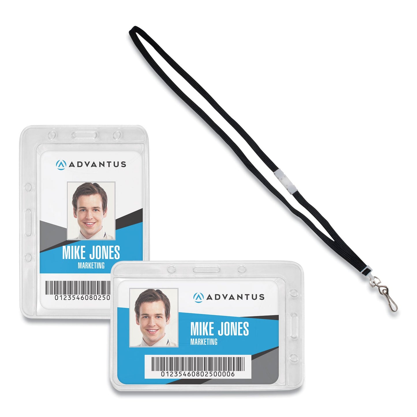 advantus-antimicrobial-id-and-security-badge-and-lanyard-combo-pack-num-avt75699_1