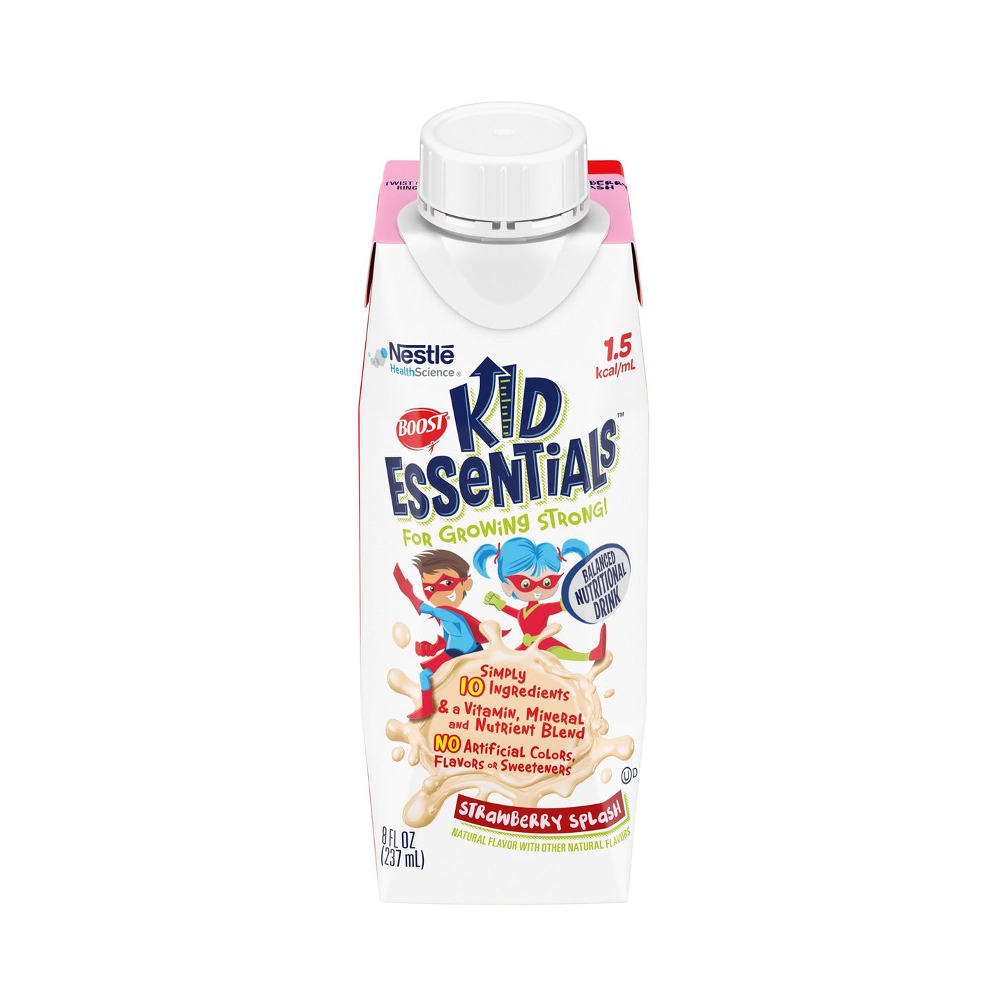 Boost® Kid Essentials™ 1.5 Pediatric Oral Supplement Strawberry Splash Flavor 8 oz. Carton Liquid Vitamins / Minerals (1178511_CS)