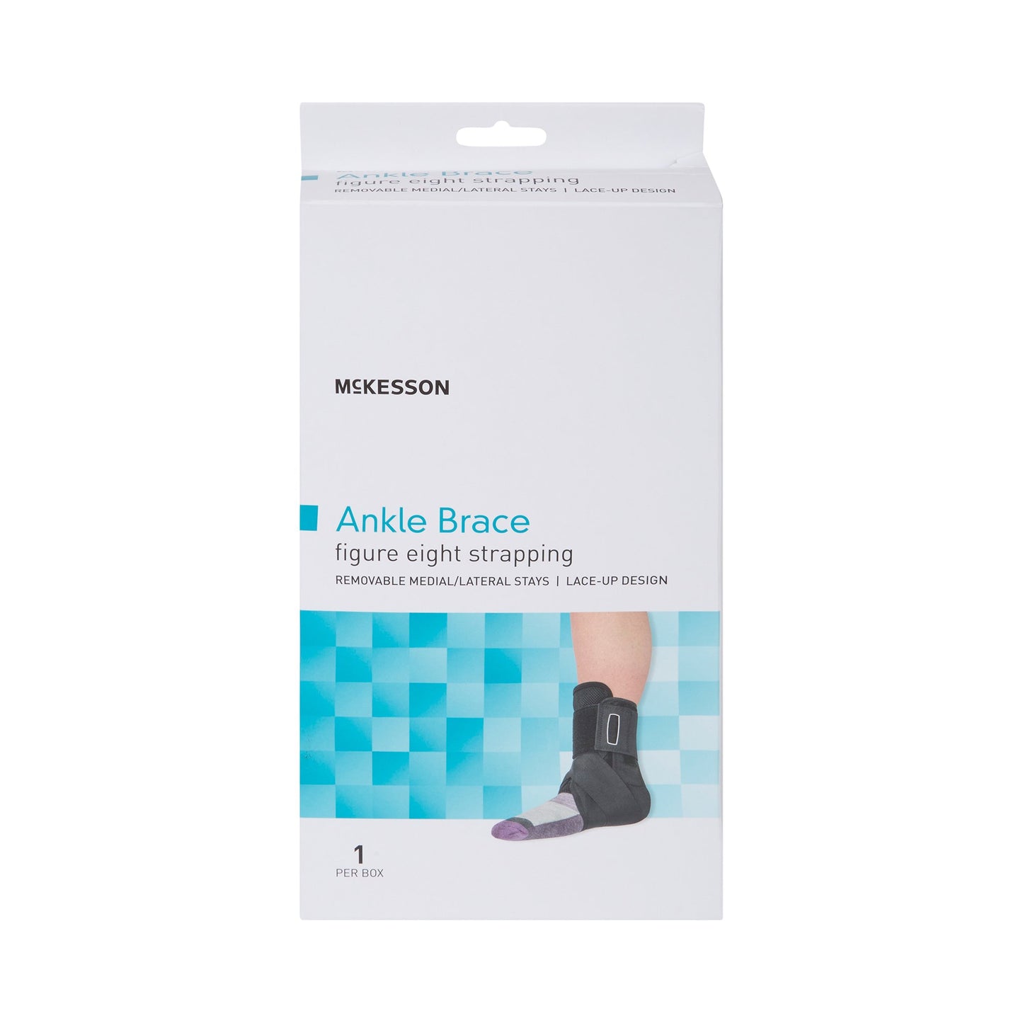 McKesson Ankle Brace X-Small Lace-Up / Figure-8 Strap / Hook and Loop Closure Foot (1159071_EA)