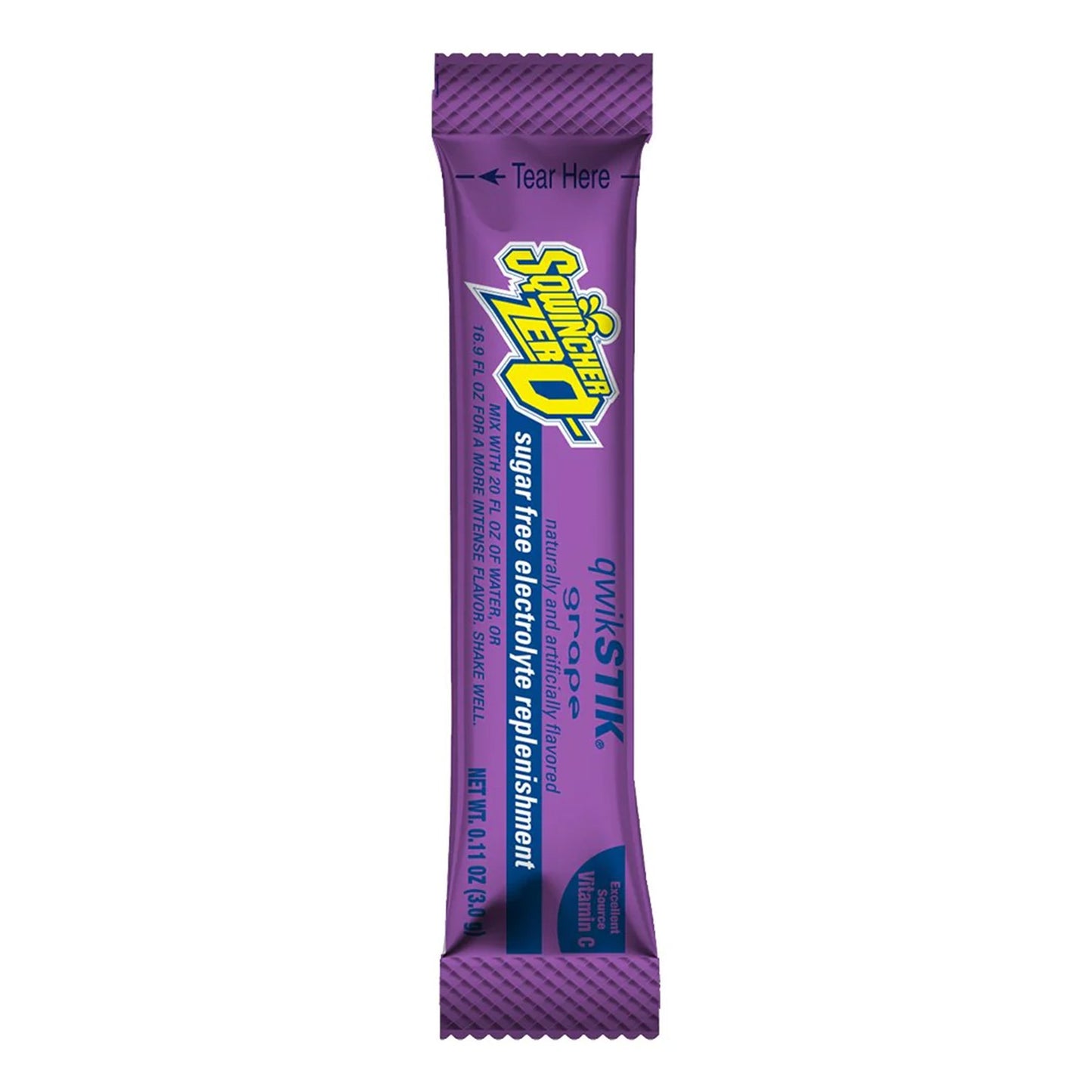 Sqwincher® Quik Stik® Zero Oral Electrolyte Solution Grape Flavor 0.11 oz. Electrolyte (1057738_PK)
